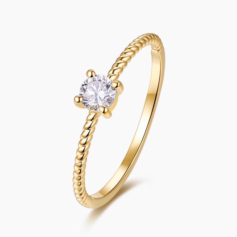 Bague Solitaire Jess diamants Or  Jaune | Djoline Joailliers