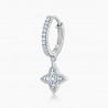 Mini créoles Jodie Or Blanc 18K diamants | Djoline Joailliers