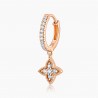 Mini créoles Jodie Or  Rose 18K diamants | Djoline Joailliers