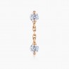 Boucles d'oreilles Alya Or rose 18K diamants | Djoline