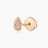 Boucles d'oreilles Zélie Or rose 18K diamants | Djoline