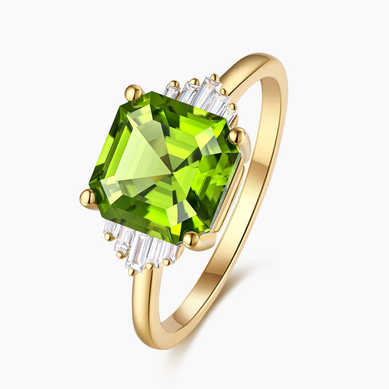 Bague GAÏA Péridot Or jaune 18 carats et Diamants