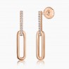 Boucles d’oreilles LINK Or 18 Carats Diamants | Djoline Joailliers Or 18K Or Rose 18K
