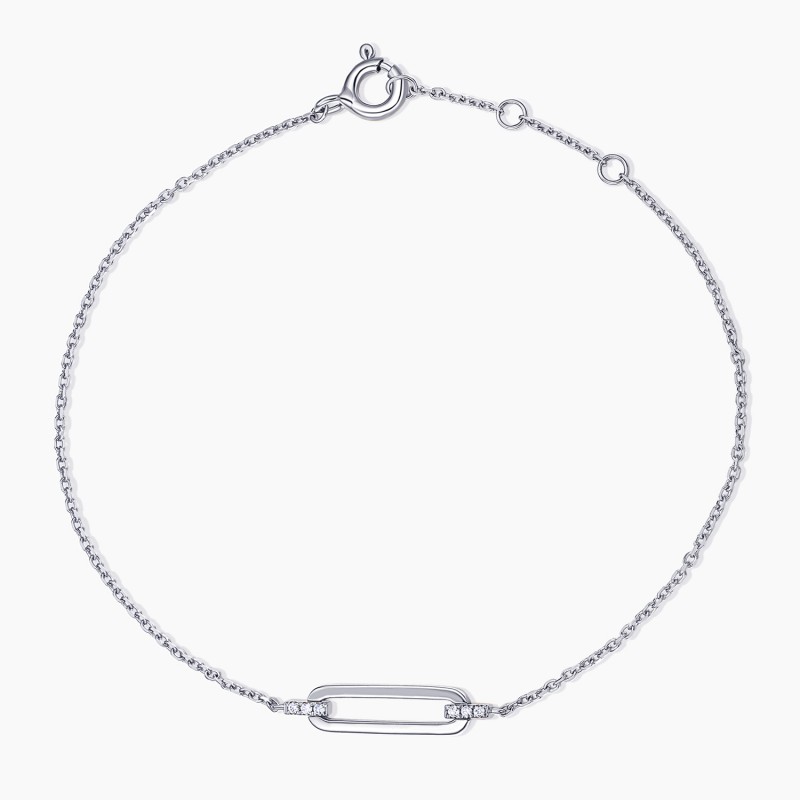Bracelet LINK or 18k Diamants | Djoline Joailliers