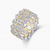 Bague ELISABETH bicolore dentelle Or 18 carats diamants l Djoline Joailliers