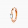 Mini Créole Zoe Or rose 18K diamant | Djoline