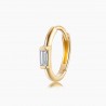Mini créoles Eden or  jaune 18K diamant | Djoline Joailliers
