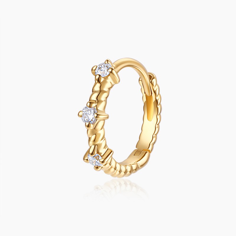 Mini Créole Monica Or 18 carats diamants | Djoline Joailliers