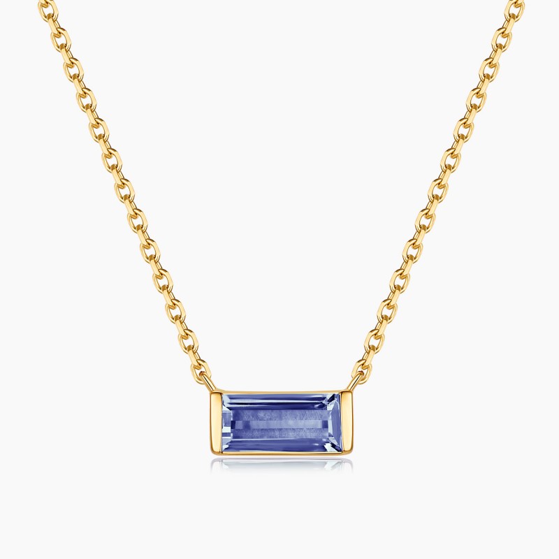 Collier NEW YORK Or jaune 18 carats Saphir Bleu | Djoline Joailliers