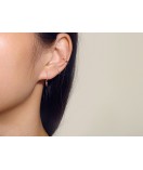 Boucles d'oreilles Mini Créoles Mila Or diamants | Djoline