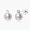 Boucles d'oreilles  Dolce Or Blanc 18K Perles | Djoline