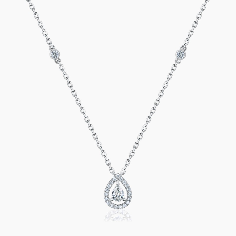 Collier My Tresor Or Rose 18K diamants poires | Djoline