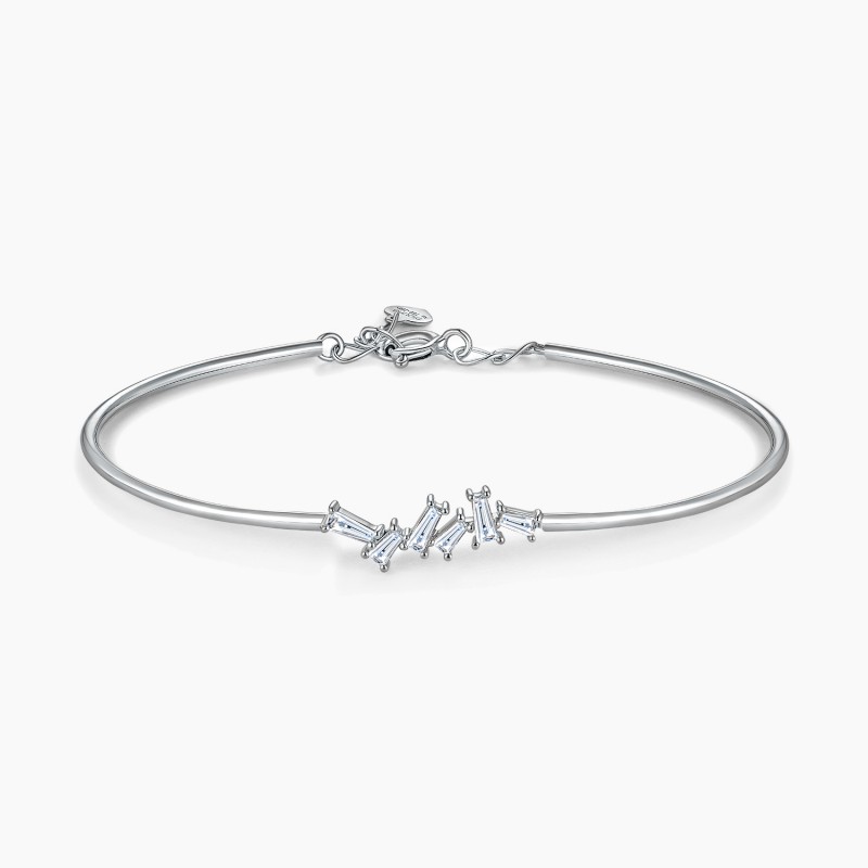 Bracelet Jonc Honey Cube Or rose 18k diamants | Djoline