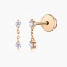 Boucles d'oreilles Alya Or rose 18K diamants | Djoline