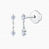Boucles d'oreilles Alya Or Blanc 18K diamants | Djoline