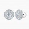 Boucles d'oreilles Illusion Or Rose 18K diamants | Djoline