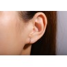 Boucles d'oreilles Mini Créoles Mila Or rose diamants | Djoline