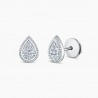 Boucles d'oreilles Zélie Or  Blanc 18K diamants | Djoline