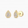 Boucles d'oreilles Zélie Or rose 18K diamants | Djoline