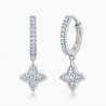 Mini créoles Jodie Or Blanc 18K diamants | Djoline Joailliers