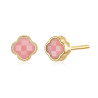 Boucles d'oreilles Pretty Flower Or opale rose| Djoline Joailliers